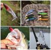 Nuguri Topwater Fishing Lures Set Whopper Plopper Bass Lures with Floating Rotating Tail Fish Bait Lures Hard Bait Hook/Fish Tackle Bait for Freshwate