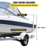 VEVOR Boat Trailer Guide-on, 60", 2PCS Steel Trailer Post Guide ons, w/White PVC Tube Covers, Complete Mounting Accessories Included, for Ski Boat