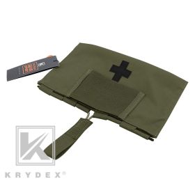 KRYDEX Seal Medical kit Pouch Tactical LBT9022 Quick Release Modular MOLLE Belt Outdoor Emergency Blow Out Storage Bag 5.5"*9" (Color: RG)