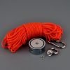 Double Sided 120-150KG Magnet Power Neodymium N52 Hole Recovery Magnets Magnetic Material Base Fishing Magnet 20m Rope