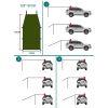 Outdoor Camping Car Awning Shade Sail Car Tail/Side Tent Canopy Sunscreen 210D Oxford Cloth PU2000 Waterproof Sunshade