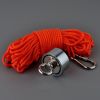 Double Sided 120-150KG Magnet Power Neodymium N52 Hole Recovery Magnets Magnetic Material Base Fishing Magnet 20m Rope